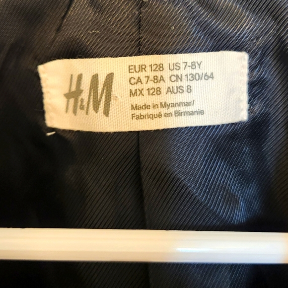 H&M Boys 2-Button Blazer - Size 7-8 - Picture 2 of 8